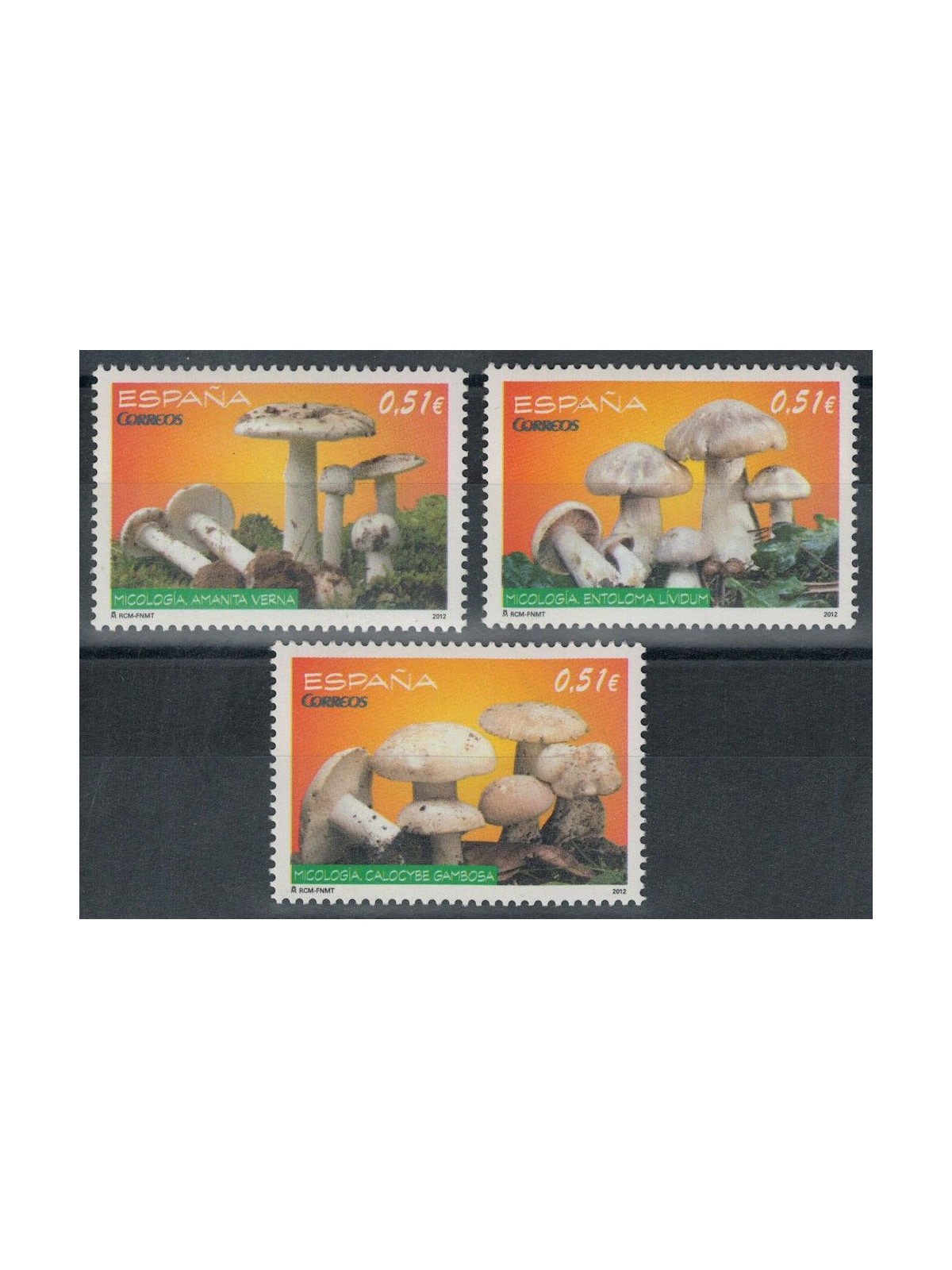 SPAGNA 2012 Funghi 3v MNH**