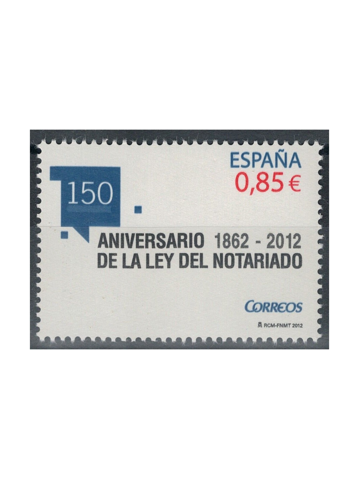 SPAGNA 2012 Legge notarile MNH**