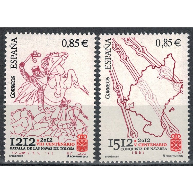 SPAIN 2012 Battle of Las Navas and conquest of Navarre 2v MNH**