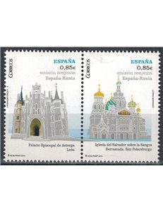 SPAGNA 2012 Amicizia con la Russia 2v MNH**