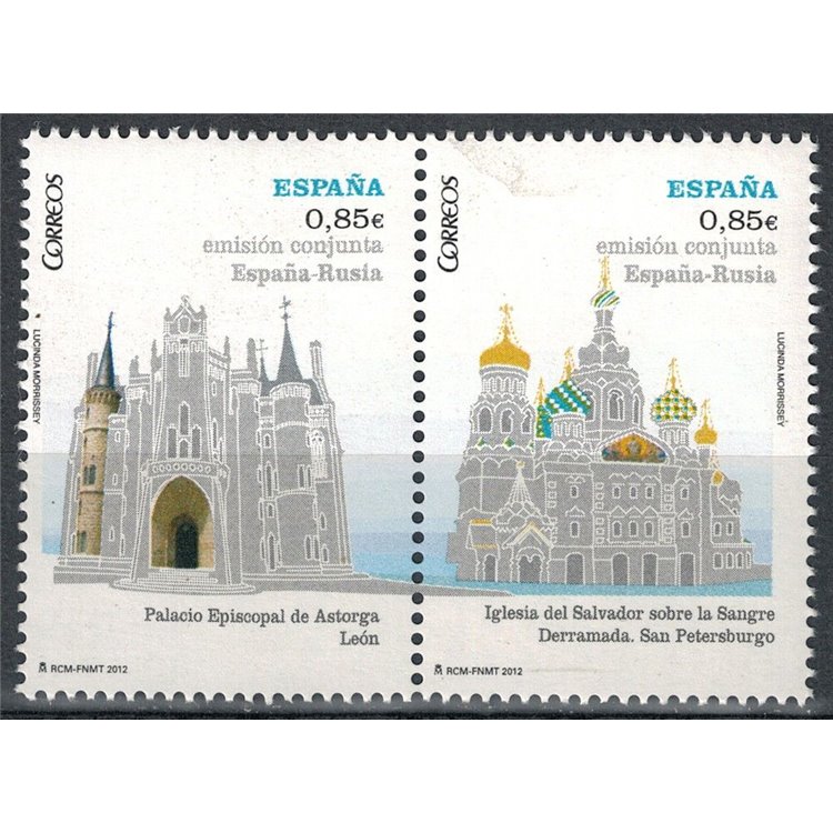 SPAGNA 2012 Amicizia con la Russia 2v MNH**