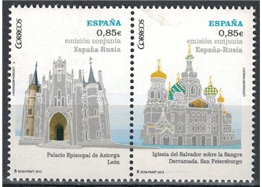 SPAGNA 2012 Amicizia con la Russia 2v MNH**