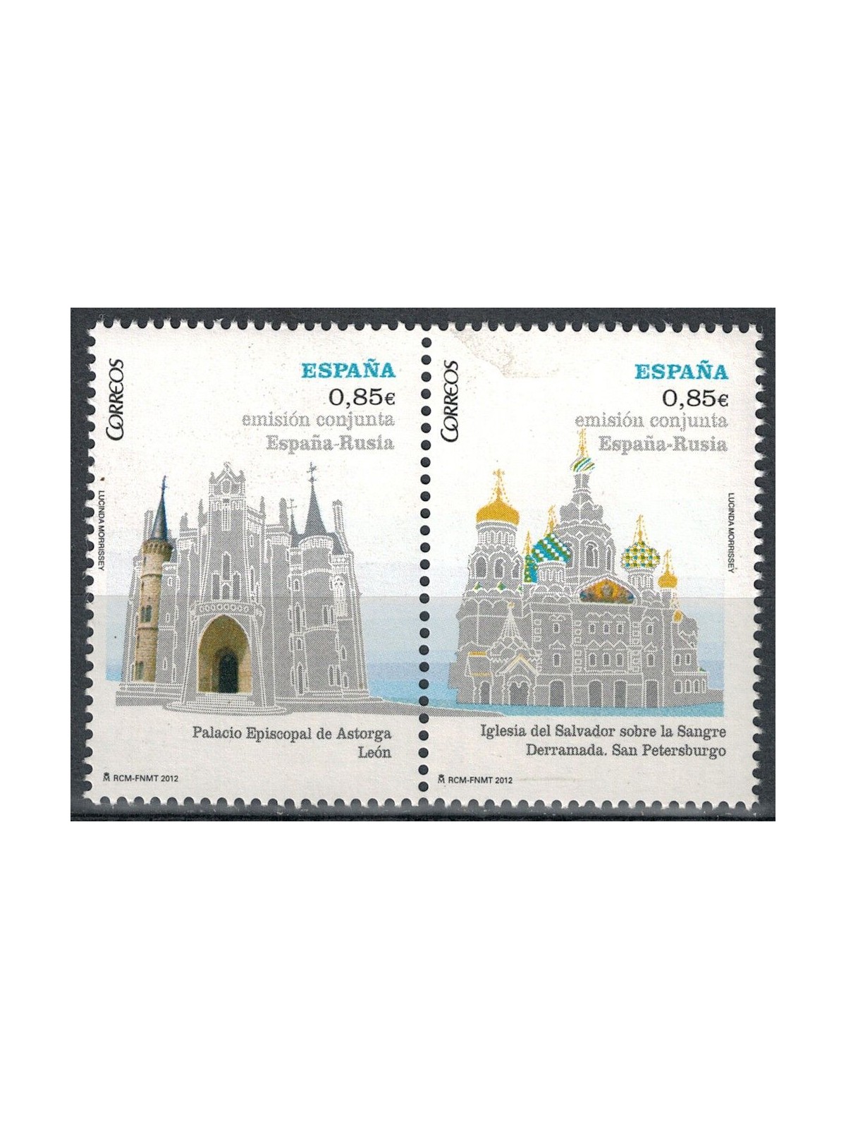 SPAIN 2012 Friendship with Russia 2v MNH**