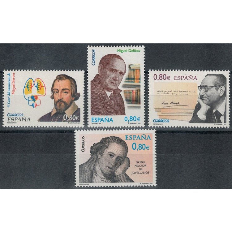 SPAIN 2011 Cultural Personalities 4v MNH**