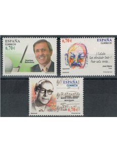 SPAIN 2012 Cultural Personalities 3v MNH**