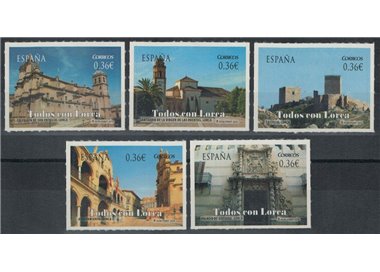 SPAGNA 2012 Monumenti, Lorca 5v MNH**