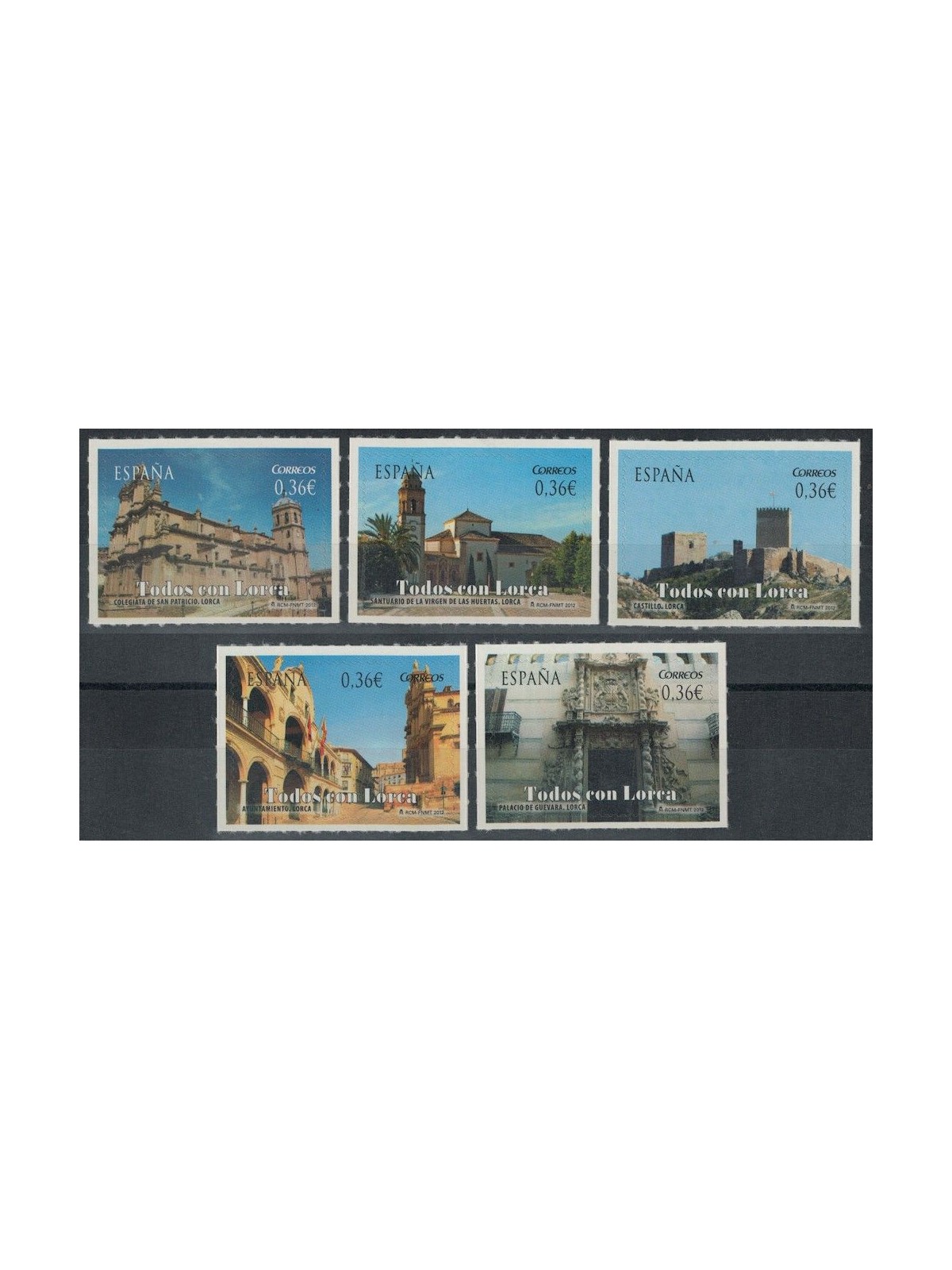 SPAIN 2012 Monuments, Lorca 5v MNH**