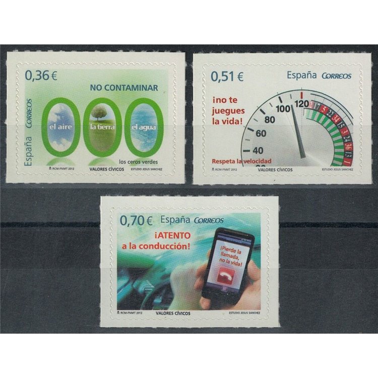 SPAGNA 2012 Valori civici 3v MNH**