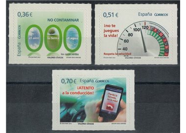 SPAIN 2012 Civic Values 3v MNH**