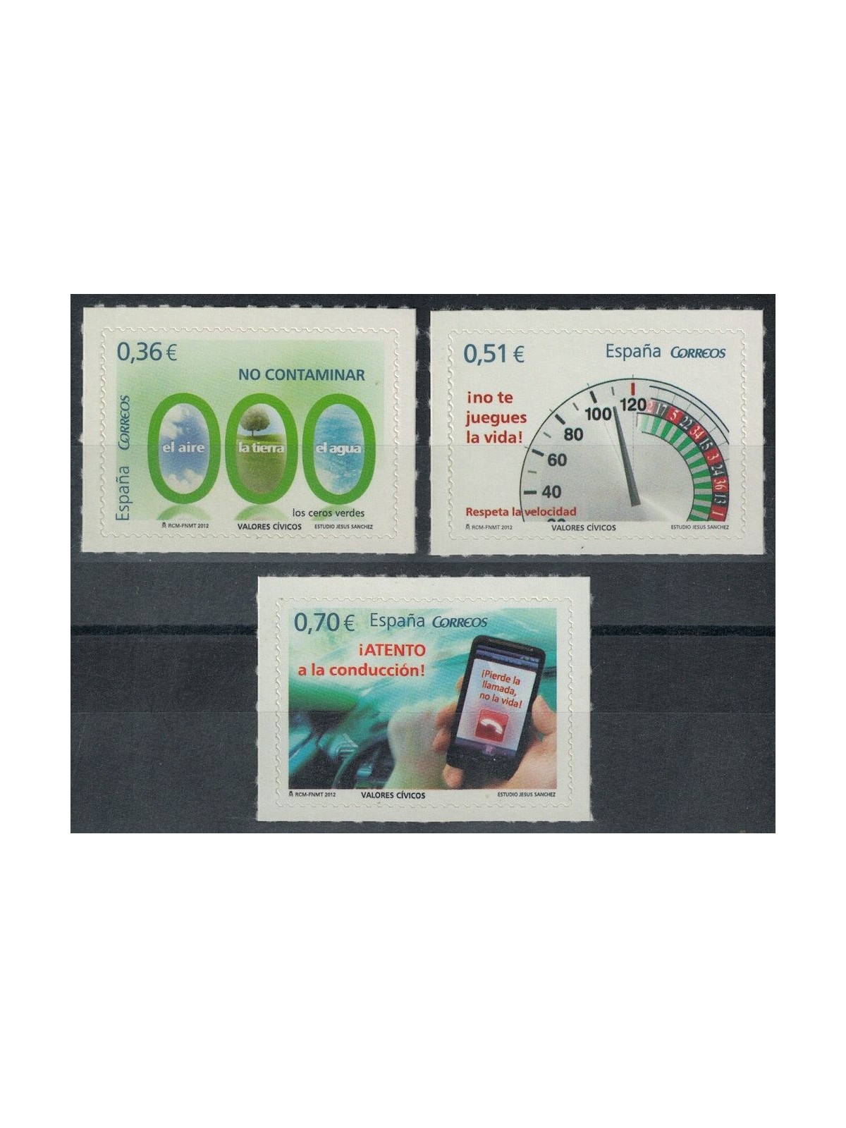 SPAGNA 2012 Valori civici 3v MNH**
