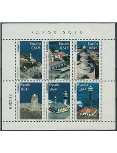 SPAGNA 2010 Fari, 4ª serie BF MNH**