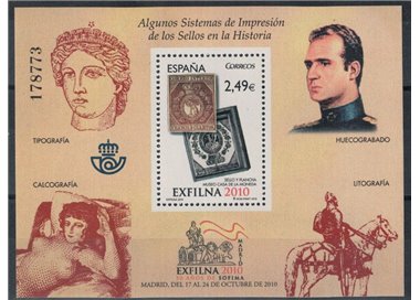 SPAIN 2010 Philatelic Exhibition Exfilna s/s MNH**