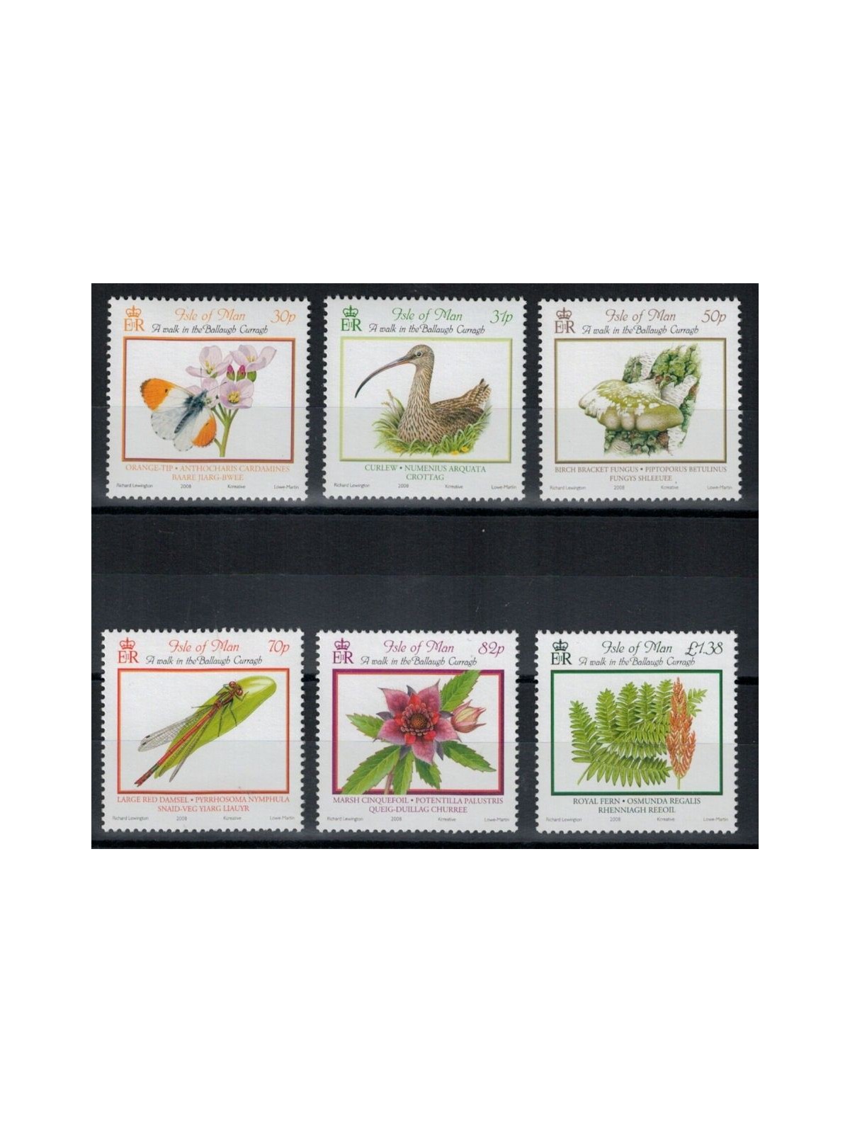 MAN 2008 Fauna e flora dei Ballaugh Curragh 6v MNH**