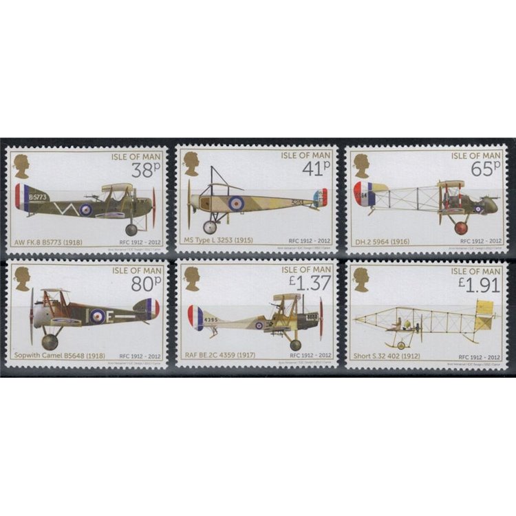 MAN 2012 Royal Flying Corps 6v MNH**
