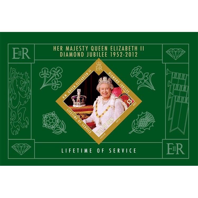 MAN 2012 Diamond Jubilee Elizabeth II s/s MNH** (BF89)