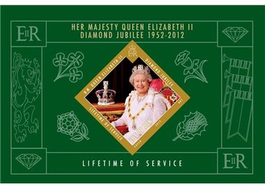 MAN 2012 Diamond Jubilee Elizabeth II s/s MNH** (BF89)