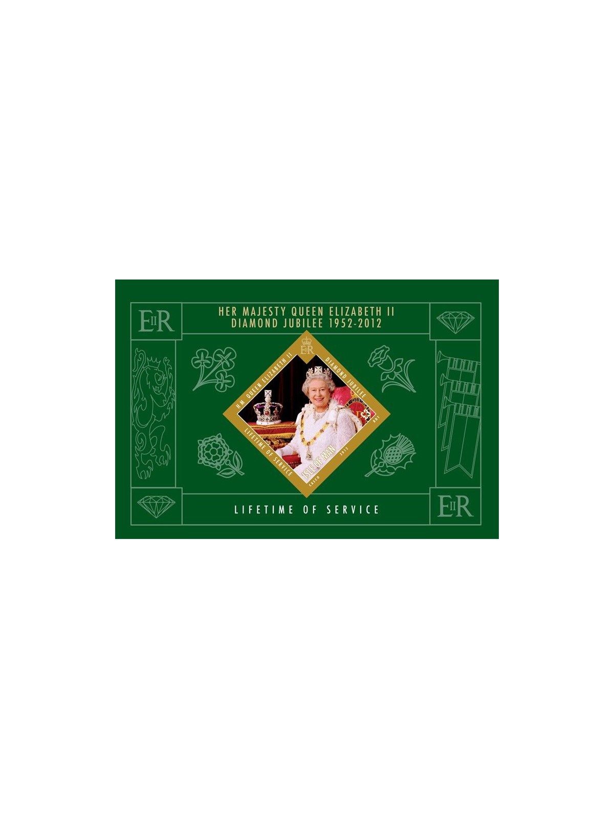 MAN 2012 Diamond Jubilee Elizabeth II s/s MNH** (BF89)