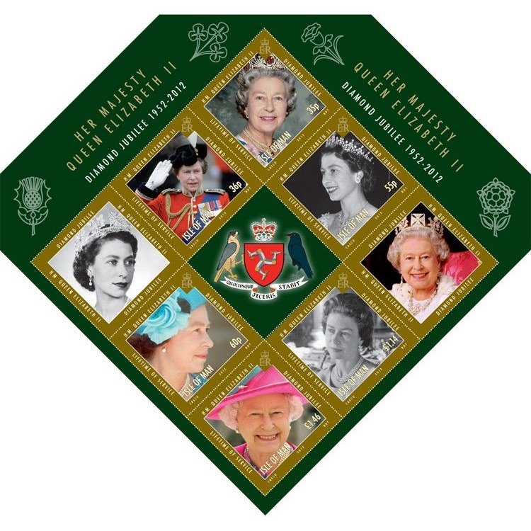 MAN 2012 Diamond jubilee Elisabetta II BF MNH** (BF88)