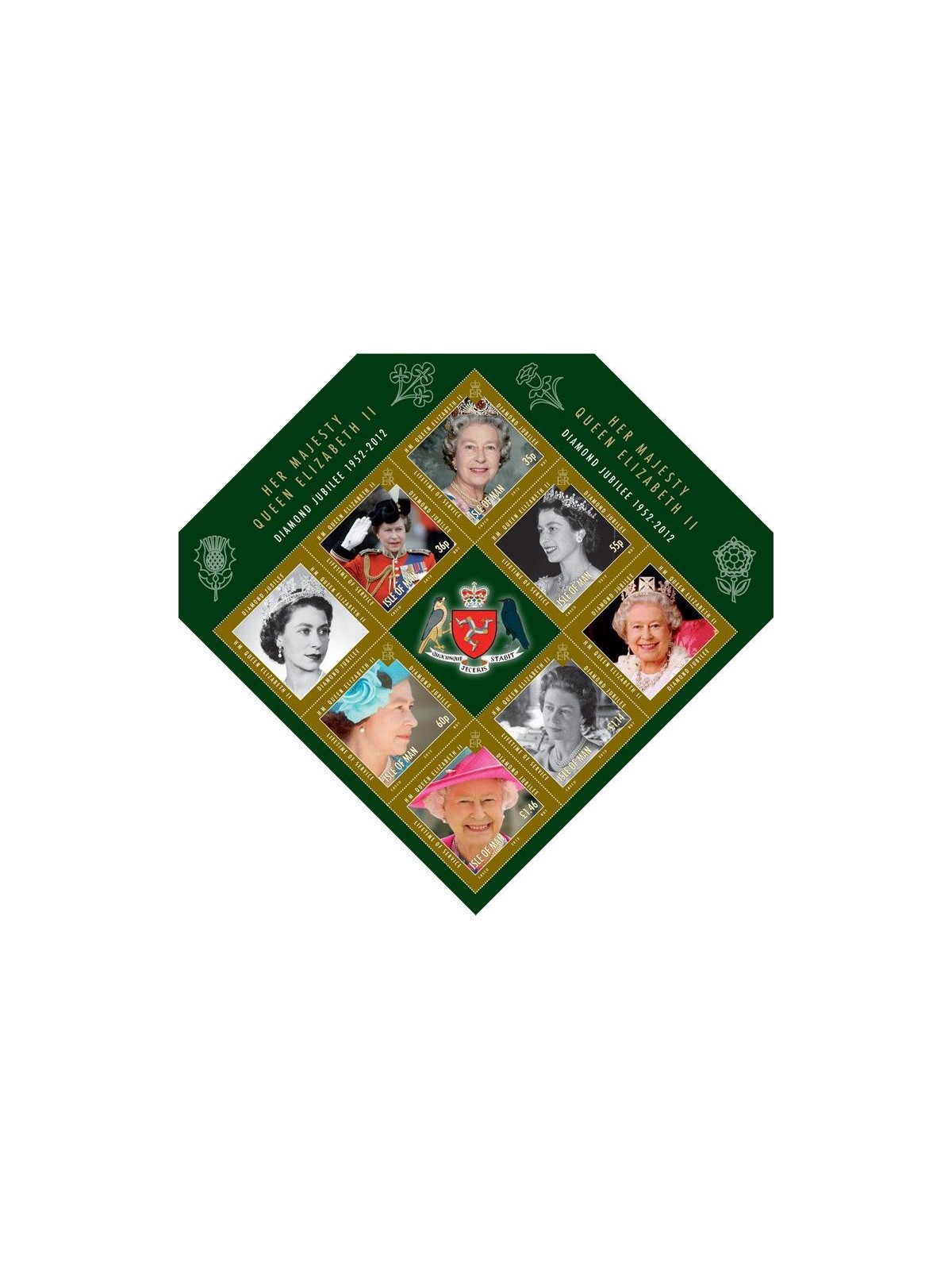 MAN 2012 Diamond Jubilee Elizabeth II s/s MNH** (BF88)