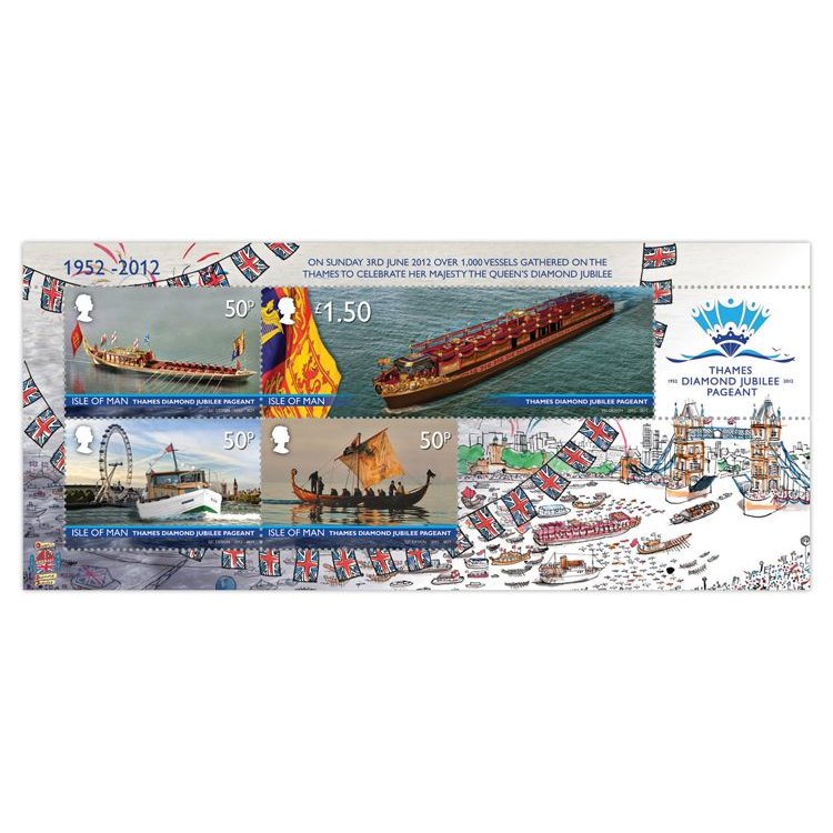 MAN 2012 Diamond Jubilee Elisabetta II BF MNH** (BF90)
