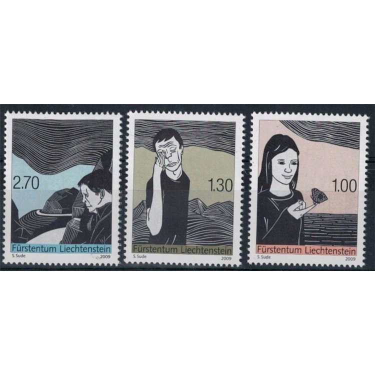 LIECHTENSTEIN 2009 Arte di stampa 3v MNH**