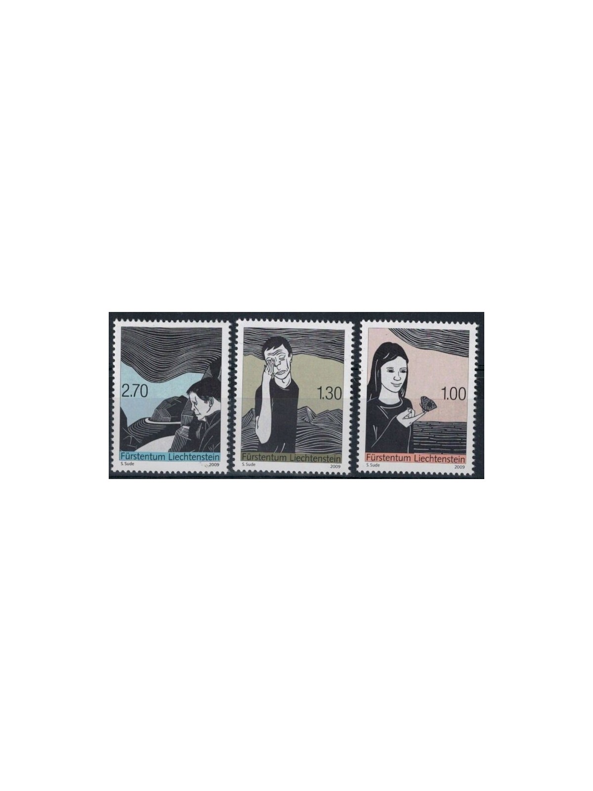 LIECHTENSTEIN 2009 Printing Art 3v MNH**