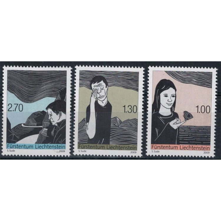 LIECHTENSTEIN 2009 Arte di stampa 3v MNH**