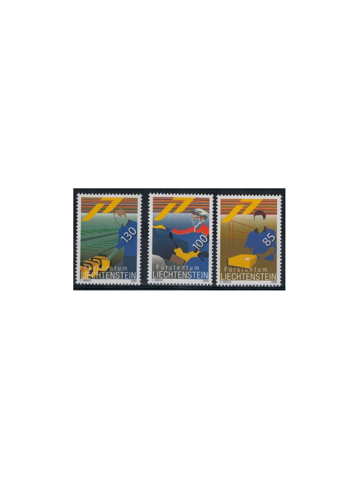 LIECHTENSTEIN 2009 Postal Anniversary 3v MNH**