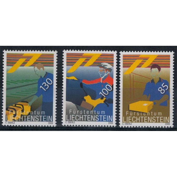 LIECHTENSTEIN 2009 Anniversario delle Poste 3v MNH**