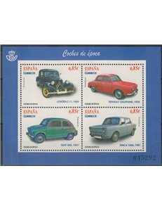 SPAGNA 2012 Auto d'epoca, 1ª serie BF MNH**