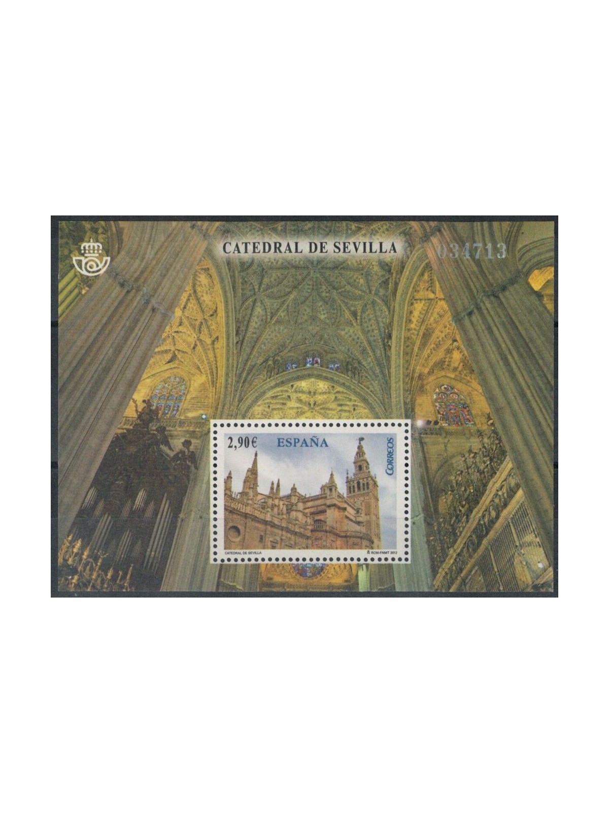 SPAIN 2012 Seville Cathedral s/s MNH**