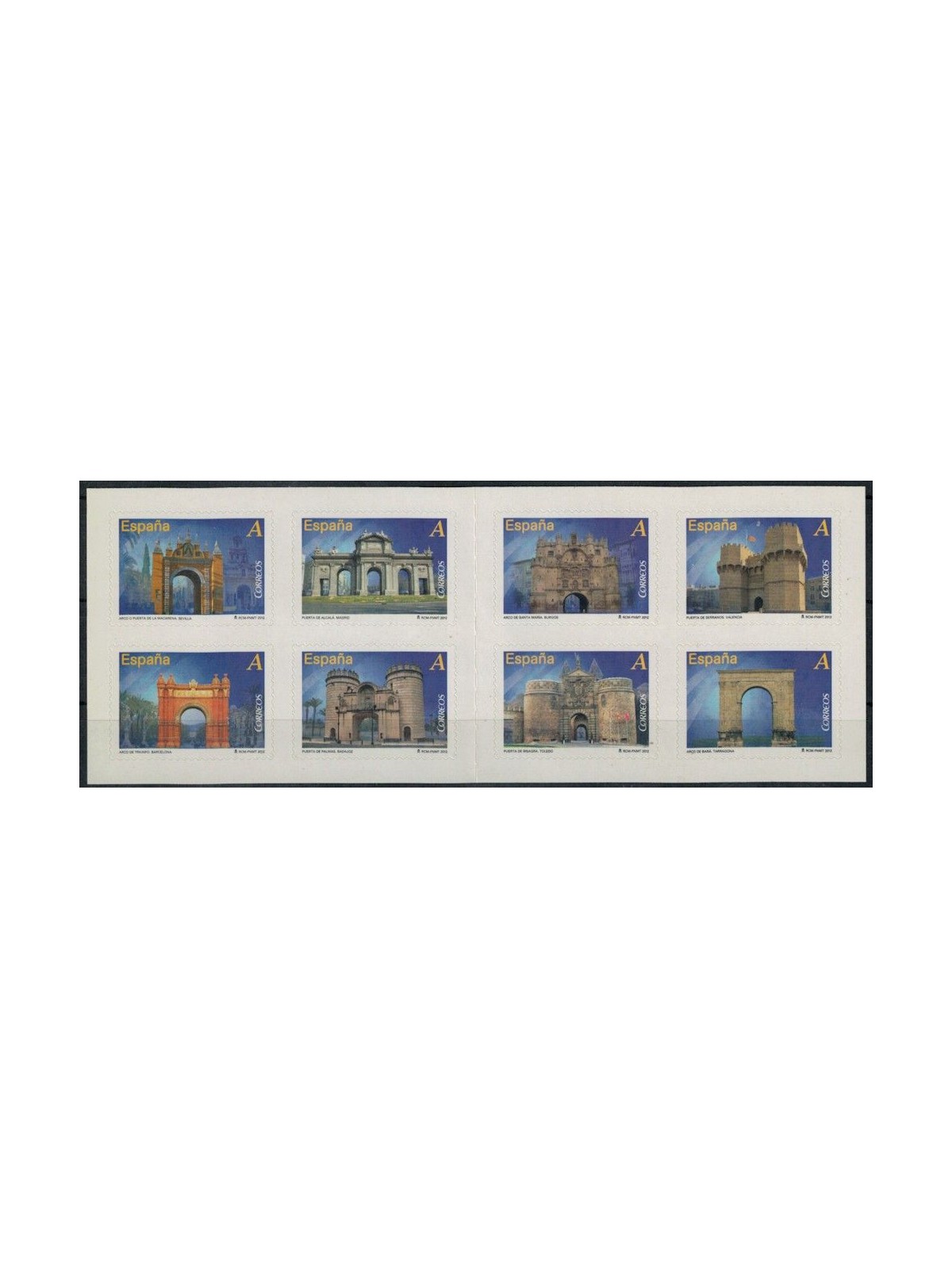 SPAGNA 2012 Porte storiche e archi di trionfo LB MNH**
