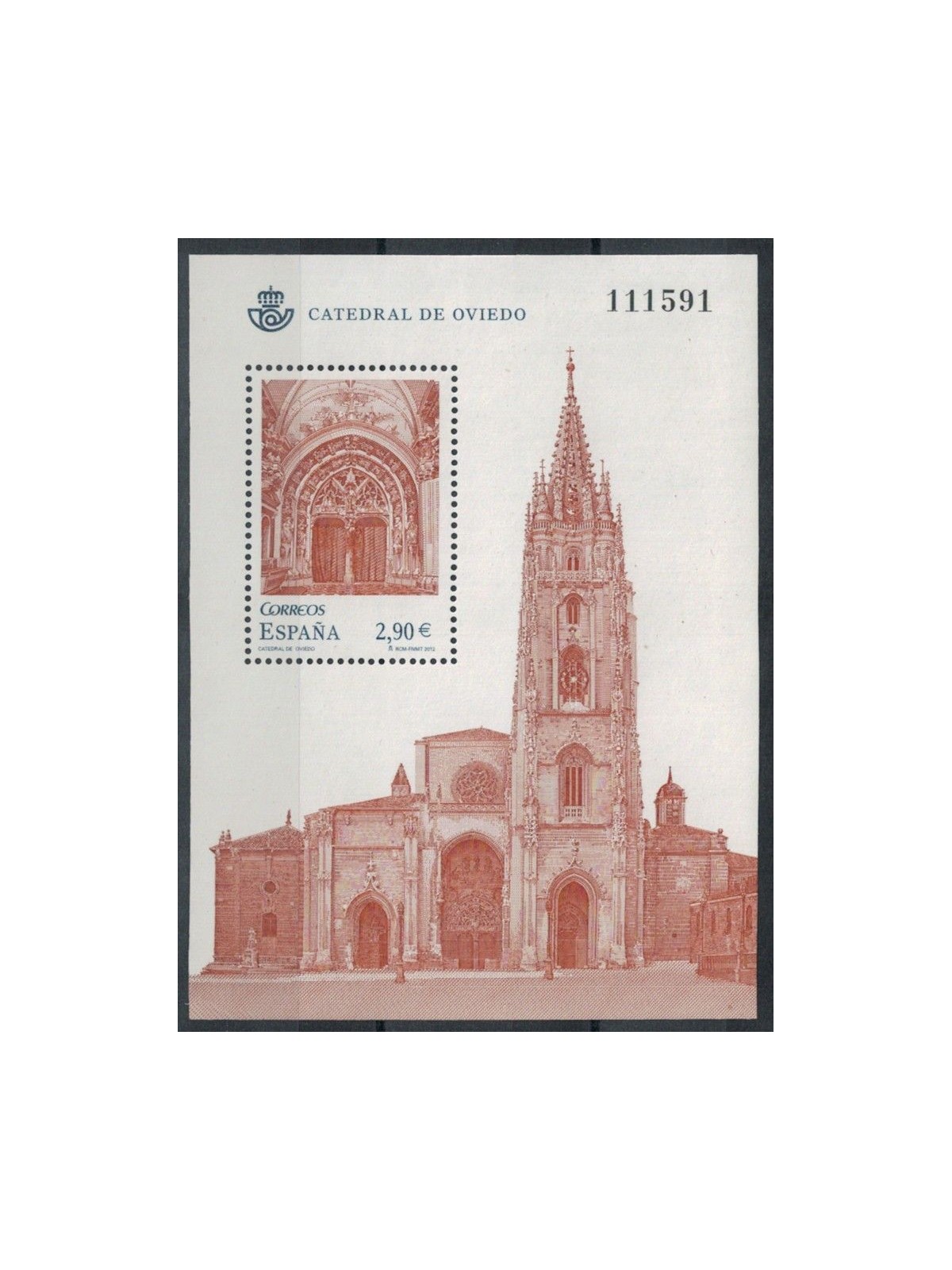 SPAIN 2012 Oviedo Cathedral s/s MNH**