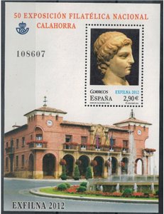 SPAGNA 2012 Esposizione filatelica Exfilna BF MNH**