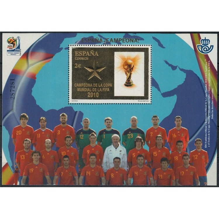 SPAIN 2010 World Cup Football Champion s/s MNH**