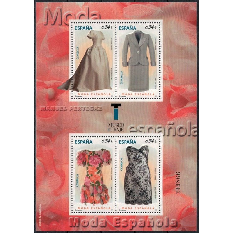 SPAGNA 2010 Moda Spagnola, Manuel Pertegaz BF MNH**