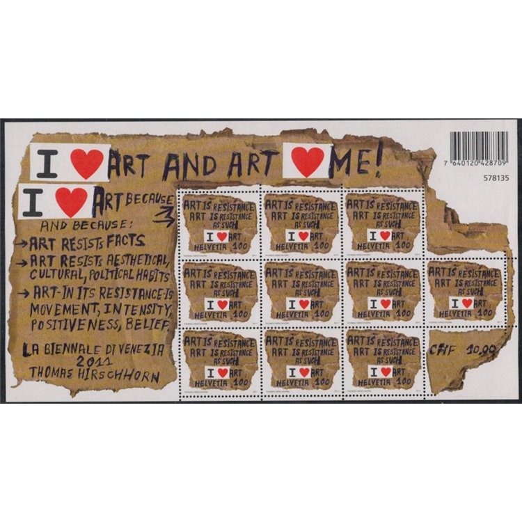 SWITZERLAND 2011 m/s MNH Art Biennial**