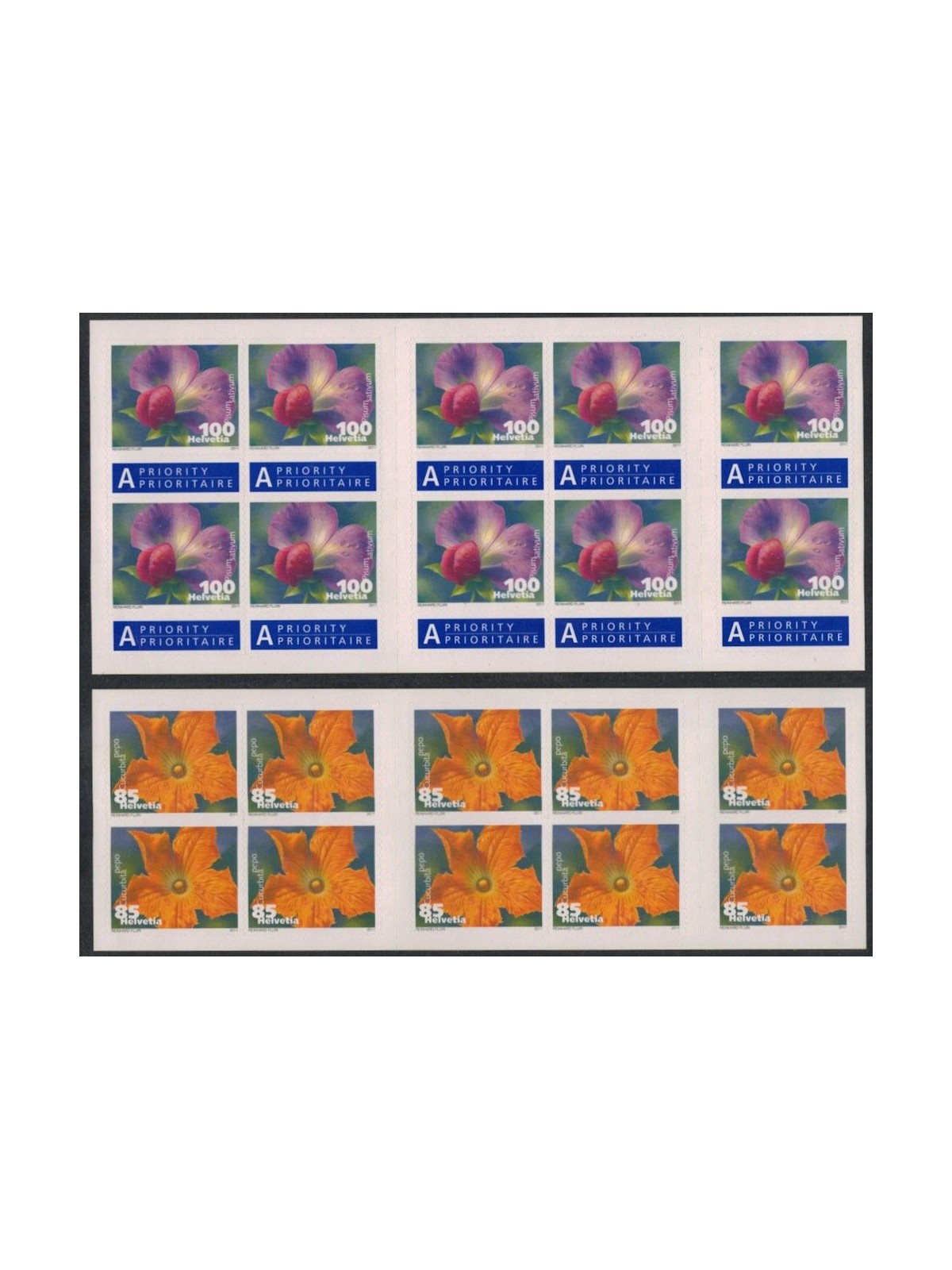 SWITZERLAND 2011 Flowering Vegetables 2 booklet MNH**