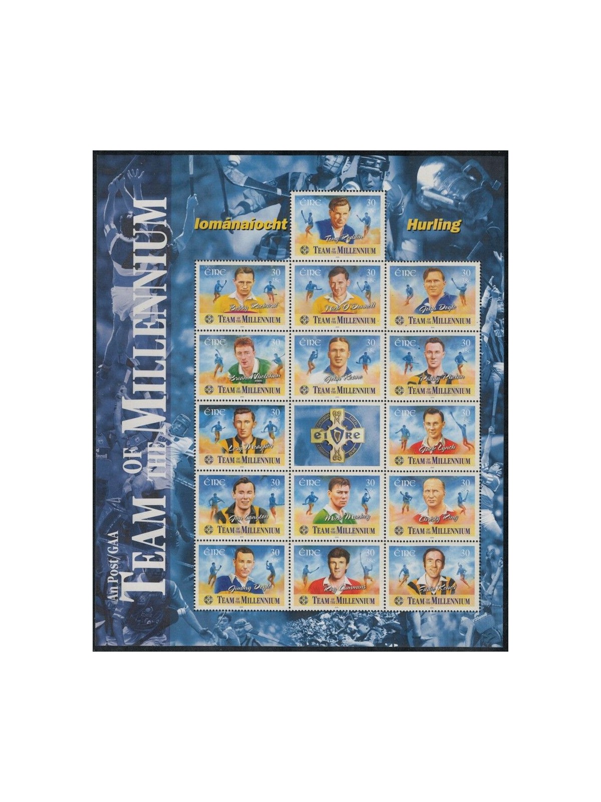 IRELAND 2000 Team of the Millennium s/s MNH**
