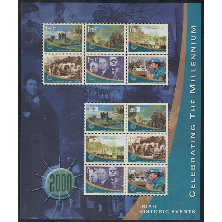 IRLANDA 2000 Millennio, 2ª serie BF MNH**