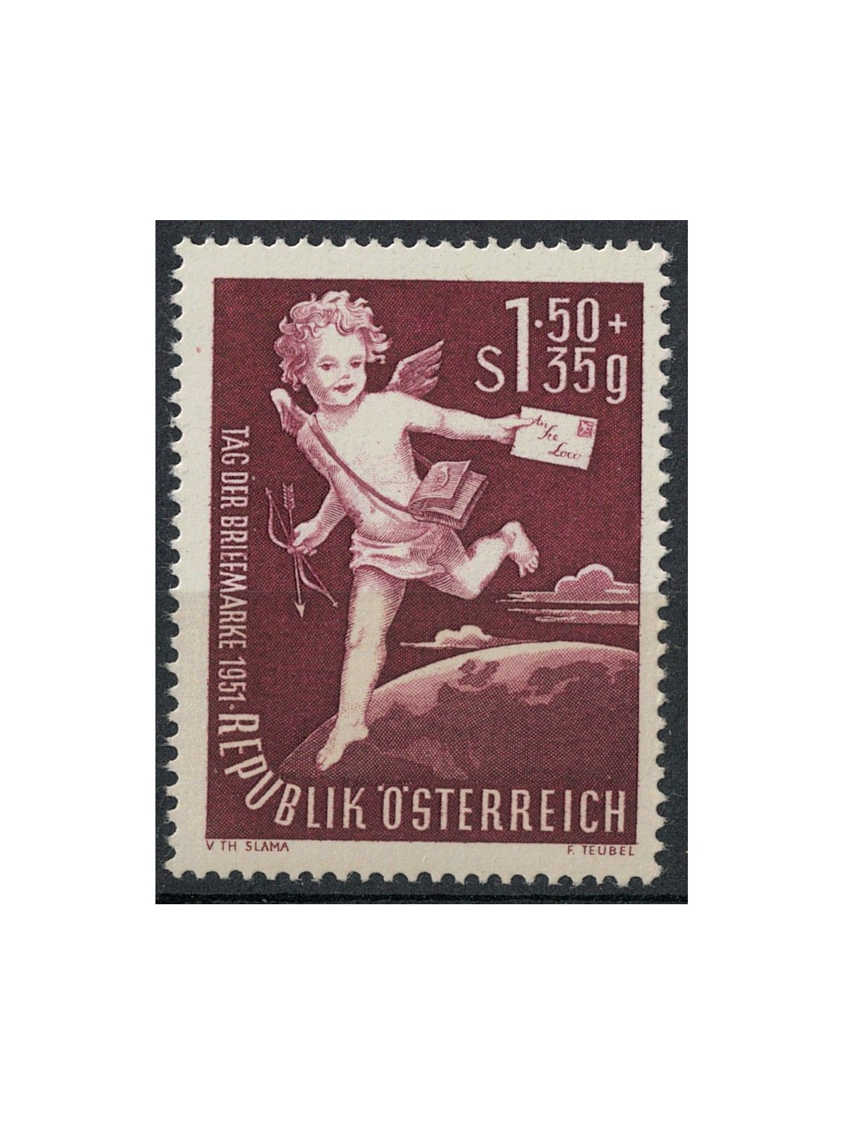 AUSTRIA 1952 Giornata del francobollo MH*