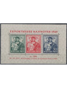 GERMANIA BIZONA 1949 Fiera di Hannover BF MNH**