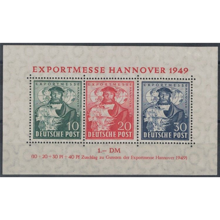 GERMANY BIZONA 1949 Hannover Fair s/s MNH**