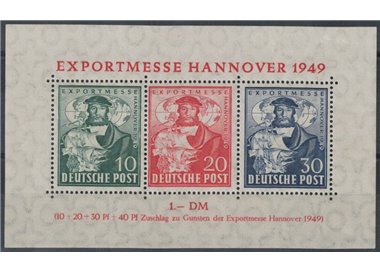 GERMANY BIZONA 1949 Hannover Fair s/s MNH**