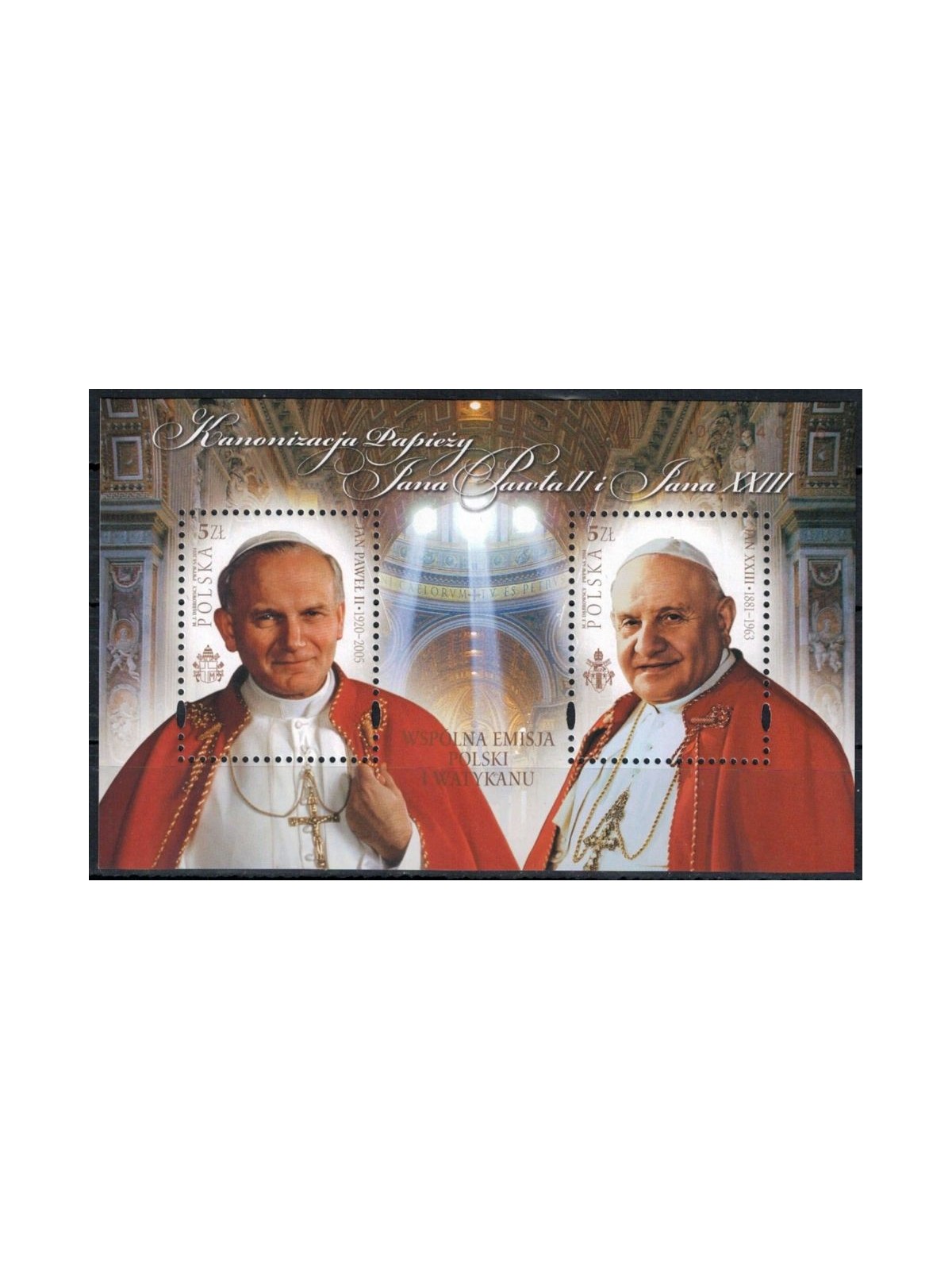 POLAND 2014 John Paul II and John XXIII s/s MNH**
