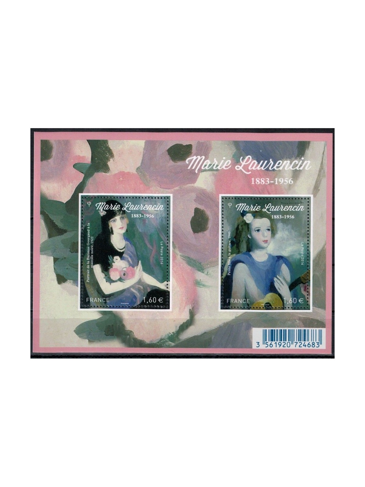 FRANCIA 2016 Arte (Marie Laurencin) BF MNH**