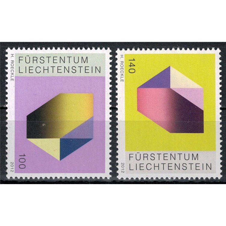 LIECHTENSTEIN 2012 Stampa artistica 2v MNH**
