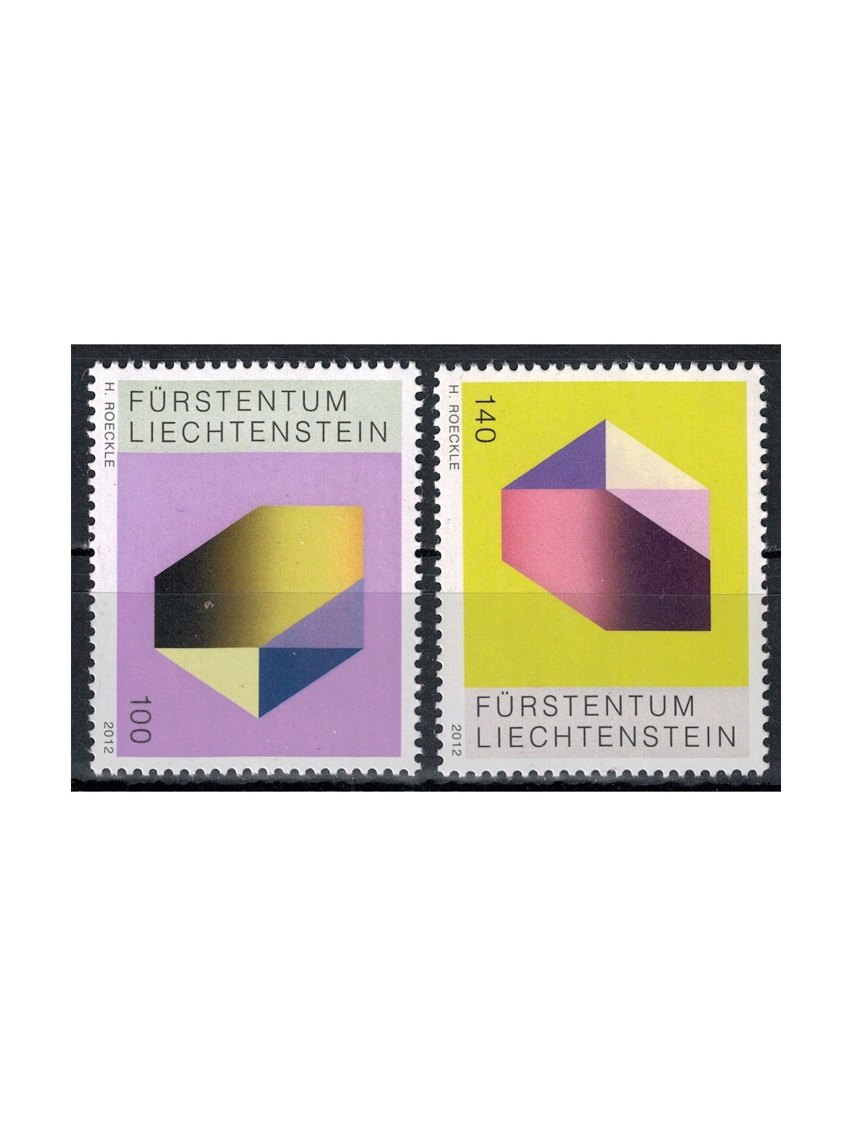 LIECHTENSTEIN 2012 Art print 2v MNH**