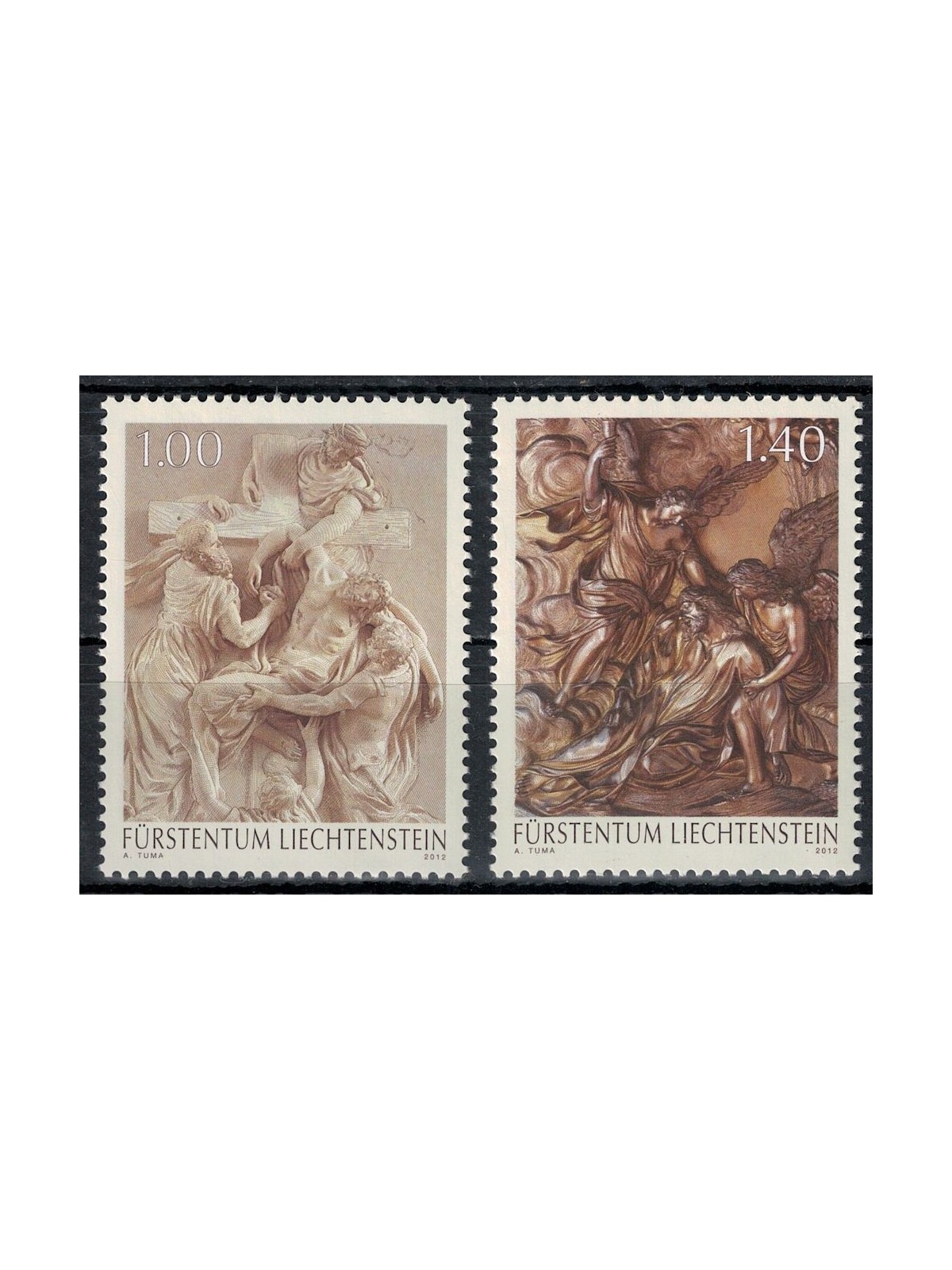 LIECHTENSTEIN 2012 Tesori della Casa Regnantre 2v MNH**