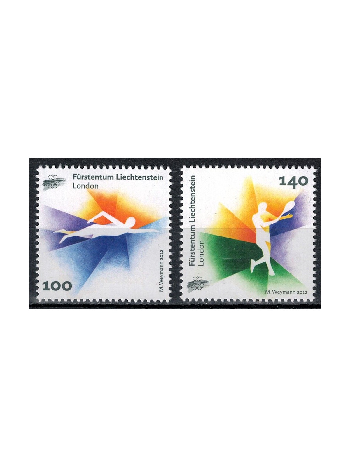 LIECHTENSTEIN 2012 Comitato Olimpico 2v MNH**